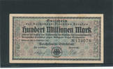 Deutsches Reich,Weimarer Republik, 100 Millionen Mark, Reichbahndirektion Dresden, -