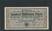 Deutsches Reich,Weimarer Republik, 100 Millionen Mark, Reichbahndirektion Dresden, -
