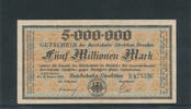 Deutsches Reich,Weimarer Republik, 5 Millionen Mark, Reichbahndirektion Dresden, -