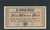 Deutsches Reich,Weimarer Republik, 5 Millionen Mark, Reichbahndirektion Dresden, -
