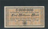Deutsches Reich,Weimarer Republik, 5 Millionen Mark, Reichbahndirektion Dresden, -