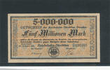 Deutsches Reich,Weimarer Republik, 5 Millionen Mark, Reichbahndirektion Dresden, -