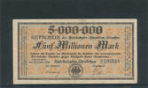 Deutsches Reich,Weimarer Republik, 5 Millionen Mark, Reichbahndirektion Dresden, -