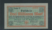 Deutsches Reich,Weimarer Republik, 3 Millionen Mark Reichbahndirektion Dresden, -
