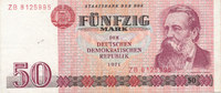 Deutschland,DDR, 50 Mark 1971 Ro.360b Typensatz,Ersatznote, gebraucht III, 5.85 US$ Tax included +  10.56 US$ shipping