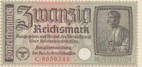 Deutsches Reich,Drittes Reich, 20 Reichsmark Ro.554a