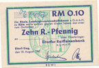 Deutschland, Alliierte Besatzung, 10 R.-Pfennig Eitorf-Sieg, Nordrhein-Westfalen, Raiffeisenbank, -