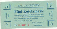 Deutsches Reich,Drittes Reich, 5 Reichsmark Miltenberg, Landrat, -