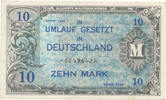 Deutsches Reich, Alliierte Besatzung, 10 Mark Ro.203d UdSSR Druck, KN 8 stellig, -