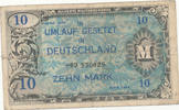 Deutsches Reich, Alliierte Besatzung, 10 Mark Ro.203d UdSSR Druck, KN 8 stellig, -