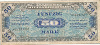 Deutsches Reich, Alliierte Besatzung, 50 Mark Ro.205d UdSSR Druck, KN 8 stellig, -