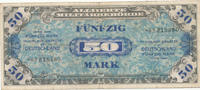 Deutsches Reich, Alliierte Besatzung, 50 Mark Ro.205d UdSSR Druck, KN 8 stellig, -