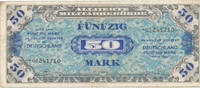 Deutsches Reich, Alliierte Besatzung, 50 Mark Ro.205d UdSSR Druck, KN 8 stellig, -