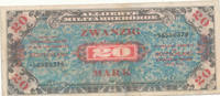 Deutsches Reich, Alliierte Besatzung, 20 Mark Ro.204d UdSSR Druck, KN 8 stellig, -