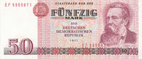 Deutschland,DDR, 50 Mark 1971 Ro.360c Comoutersatz Serie:EF, leicht gebr... 5.85 US$ Tax included +  10.56 US$ shipping