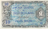 Deutschland, Alliierte Besatzung 10 Mark Ro.203d KN 8stellig UdSSR Druck, -