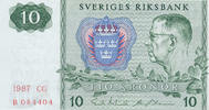 Schweden 10 Kronor 1987 leicht gebraucht II, 7.03 US$ Tax included +  10.56 US$ shipping