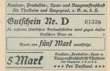 Deutsches Reich,Sachsen, 1 Mark Thalheim, Genossenschaften, -