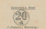 Deutschland, Alliierte Besatzung 20 Pfennig Massing,J.Hummel, -