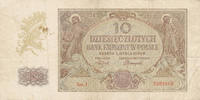 Deutsches Reich, Generalgouvernement, 10 Zlotych Ro.574a Serie:J, -