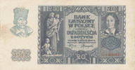 Deutsches Reich, Generalgouvernement, 20 Zlotych Ro.575,Serie:L, -