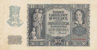 Deutsches Reich, Generalgouvernement, 20 Zlotych Ro.575,Serie:K, -