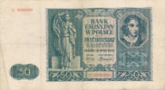 Deutsches Reich, Generalgouvernement, 50 Zlotych Ro.582 Serie:C -
