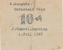 Deutschland, Alliierte Besatzung 10 Pfennig Massing, Bayern, Fa. J. Hummel Warenhaus, -