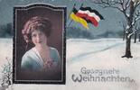 Deutsches Reich, Kaiserreich, Patriotische Ansichtskarte Schwarz-Weiß-Rot, -