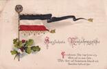 Deutsches Reich, Kaiserreich, Patriotische Ansichtskarte Schwarz-Weiß-Rot, -