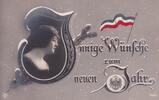 Deutsches Reich, Kaiserreich, Patriotische Ansichtskarte Schwarz-Weiß-Rot, -