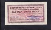 Deutschland, DDR, 10,-Mark Geschenk-Gutschein, Dresden Vs. Stempel Bautzner Str., und Rs. Stempel Konkordienstr., -