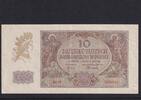 Drittes Reich, Generalgouvernement, 10 Zlotych Ro.574a,ZWK-29a, Serie :H, ohne Punkt nach H, -