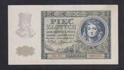 Drittes Reich, Generalgouvernement, 5 Zlotych Ro.581, ZWK-36, Serie: AC, -
