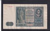 Drittes Reich, Generalgouvernement, 50 Zlotych Ro.582, ZWK-37, Serie: D, -