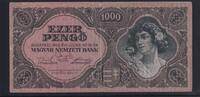 Ungarn 1000 Pengö 1945 gebraucht III-, 4.68 US$ Tax included +  10.56 US$ shipping