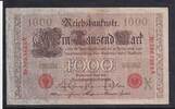 Kaiserreich, Deutsche Reichsbank, 1000 Mark Ro.45b,DEU-40b, Siegel rot, KN 7stellig, Serie: A, Udr.Bst. X, Kriegsausgabe, -