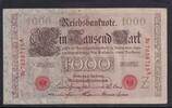 Kaiserreich, Deutsche Reichsbank, 1000 Mark Ro.45b,DEU-40b, Siegel rot, KN 7stellig, Serie: A, Udr.Bst. Z, Kriegsausgabe, -