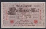 Kaiserreich, Deutsche Reichsbank, 1000 Mark Ro.45c,DEU-40c, Siegel rot, KN 7stellig, Serie: E, Udr.Bst. H, Inflationsausgabe -