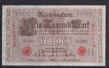 Kaiserreich, Deutsche Reichsbank, 1000 Mark Ro.45c,DEU-40c, Siegel rot, KN 7stellig, Serie: E, Udr.Bst. H, Inflationsausgabe -