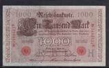 Kaiserreich, Deutsche Reichsbank, 1000 Mark Ro.45c,DEU-40c, Siegel rot, KN 7stellig, Serie: E, Udr.Bst. H, Inflationsausgabe -