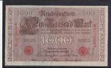Kaiserreich, Deutsche Reichsbank, 1000 Mark Ro.45c,DEU-40c, Siegel rot, KN 7stellig, Serie: N, Udr.Bst. U, Inflationsausg., -