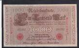 Kaiserreich, Deutsche Reichsbank, 1000 Mark Ro.45c,DEU-40c, Siegel rot, KN 7stellig, Serie: N, Udr.Bst. T, Inflationsausg., -