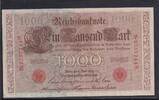 Kaiserreich, Deutsche Reichsbank, 1000 Mark Ro.45c,DEU-40c, Siegel rot, KN 7stellig, Serie: M, Udr.Bst. T, Inflationsausg., -