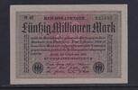 Weimarer Republik, Reichsbank, 50 Millionen Mark Ro.108c, DEU-122c, Papier grau, Wz. Kreuzblüten, FZ: schwarz, Serie: N , -
