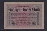Weimarer Republik, Reichsbank, 50 Millionen Mark Ro.108c, DEU-122c, Papier grau, Wz. Kreuzblüten, FZ: schwarz, Serie: AB , -