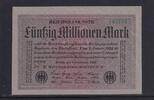 Weimarer Republik, Reichsbank, 50 Millionen Mark Ro.108c, DEU-122c, Papier grau, Wz. Kreuzblüten, FZ: schwarz, Serie: AB , -
