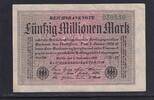 Weimarer Republik, Reichsbank, 50 Millionen Mark Ro.108K, DEU-123d, Papier weiß, Wz. Sterne mit S, FZ: GD schwarz, KN: grün, -