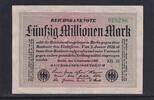 Weimarer Republik, Reichsbank, 50 Millionen Mark Ro.108K, DEU-123d, Papier weiß, Wz. Sterne mit S, FZ: KH schwarz, KN: grün, -