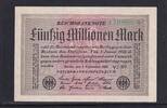 Weimarer Republik, Reichsbank, 50 Millionen Mark Ro.108h, DEU-123c, Papier weiß, Wz. Ringe, FZ: YZ schwarz, KN: grün, -